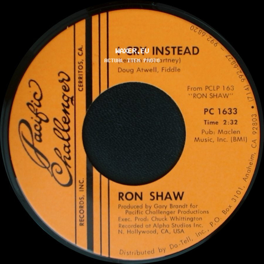 Ron Shaw - Kansas City / I Cry Instead side B