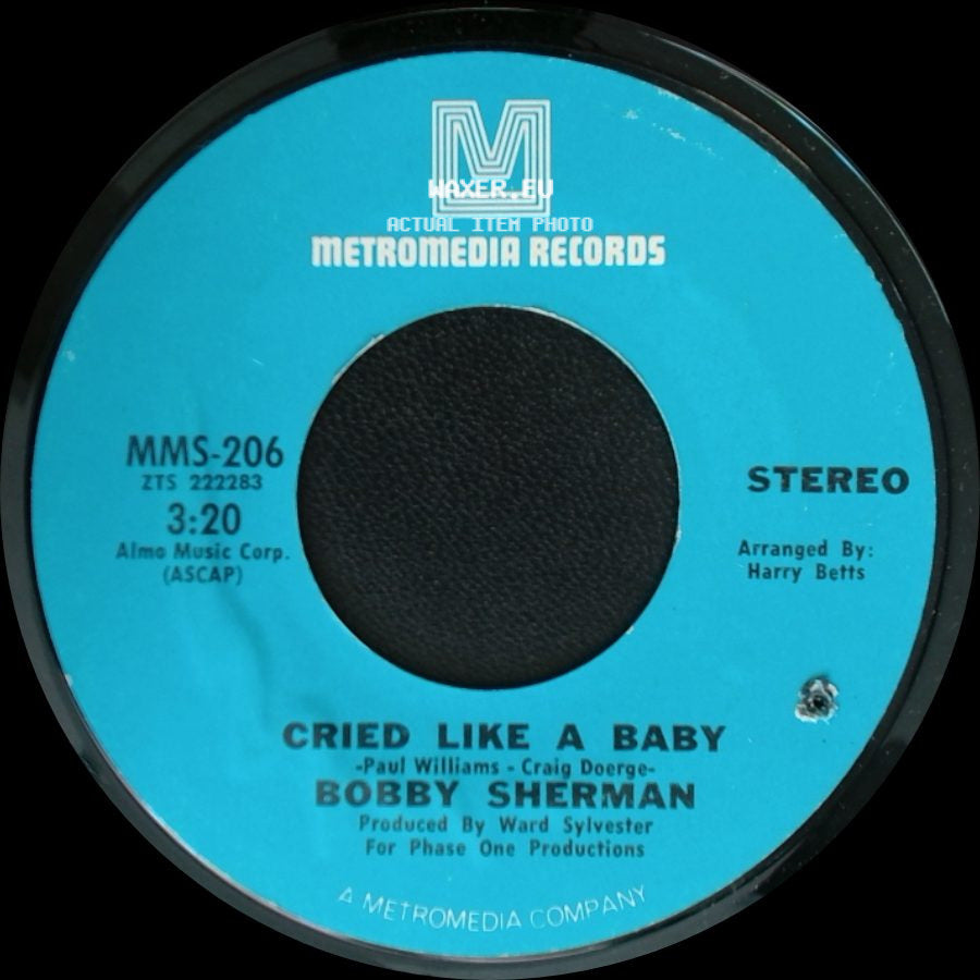 Bobby Sherman - Is Anybody There / Cried Like A Baby side B