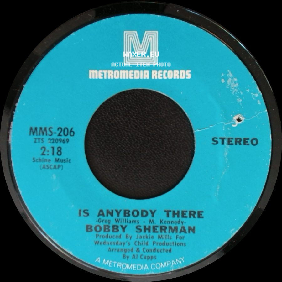 Bobby Sherman - Is Anybody There / Cried Like A Baby side A