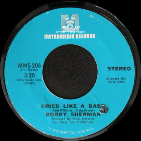 Bobby Sherman - Is Anybody There / Cried Like A Baby side B