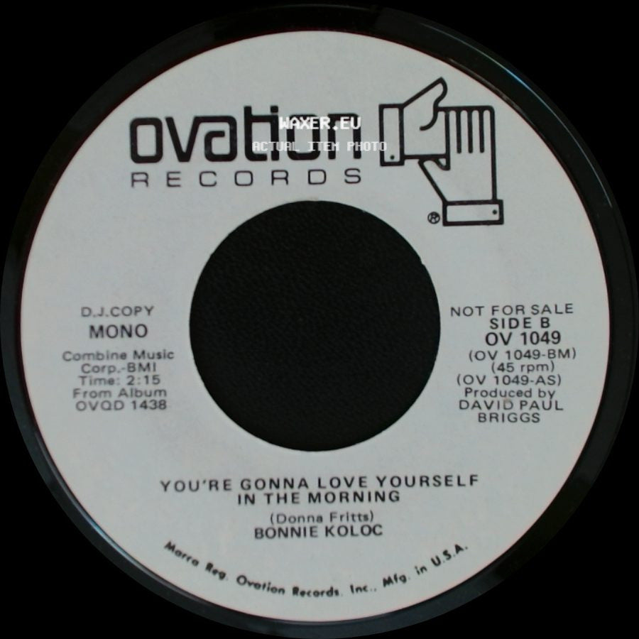Bonnie Koloc - You're Gonna Love Yourself In The Morning / You're Gonna Love Yourself In The Morning side B