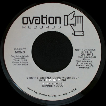 Bonnie Koloc - You're Gonna Love Yourself In The Morning / You're Gonna Love Yourself In The Morning side B