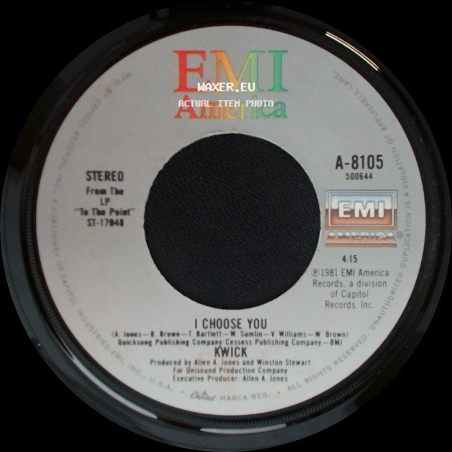 Kwick - I Choose You / Shake Till Your Body Break side A