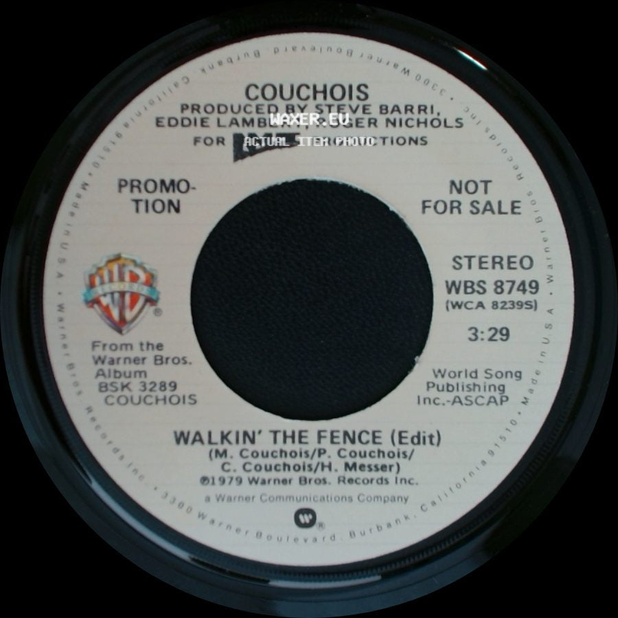 Couchois - Walkin' The Fence (Edit) / Walkin' The Fence (Edit) side B