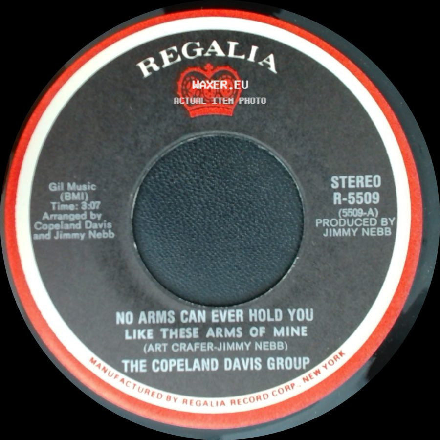 The Copeland Davis Group - No Arms Can Ever Hold You Like These Arms Of Mine (Instrumental) / No Arms Can Ever Hold You Like These Arms Of Mine side B
