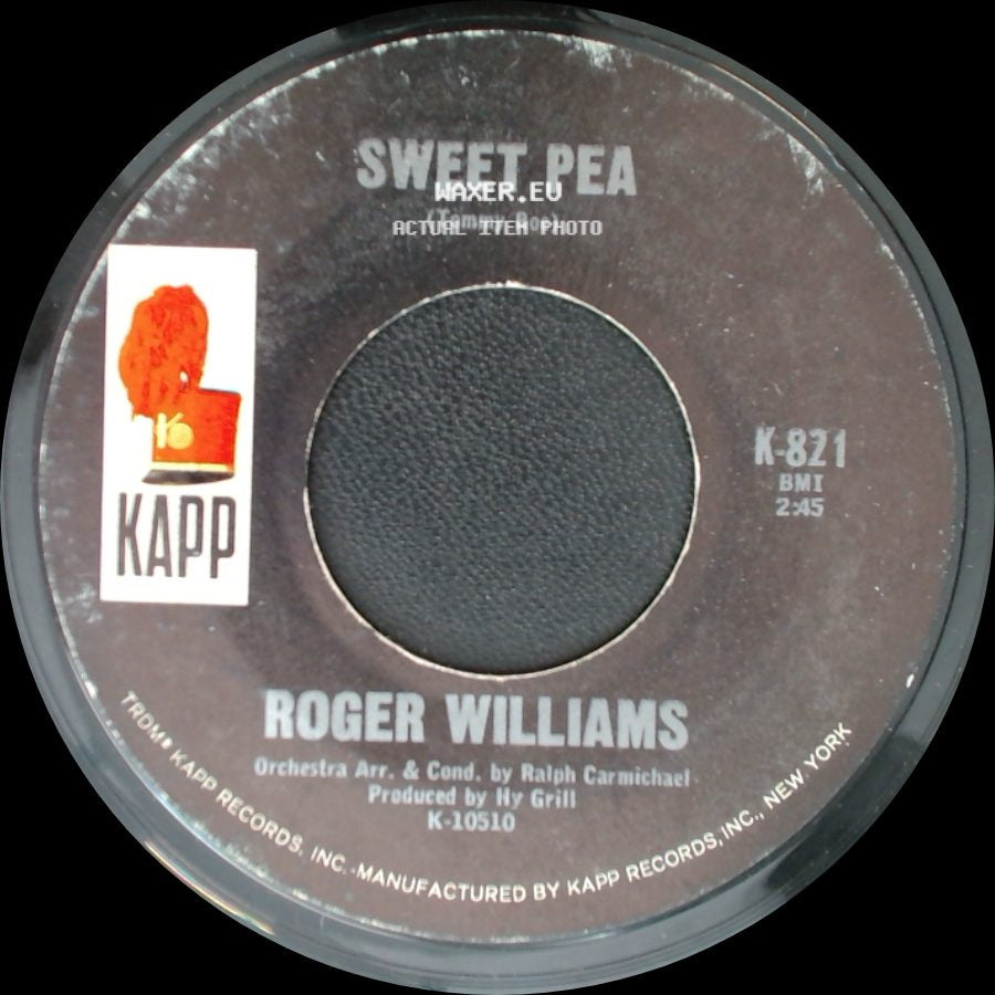 Roger Williams - Sweet Pea / Love Me Forever side A