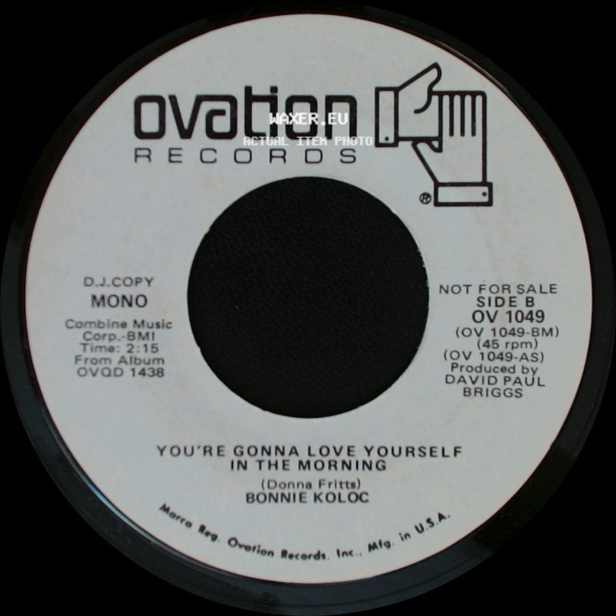 Bonnie Koloc - You're Gonna Love Yourself In The Morning / You're Gonna Love Yourself In The Morning side B