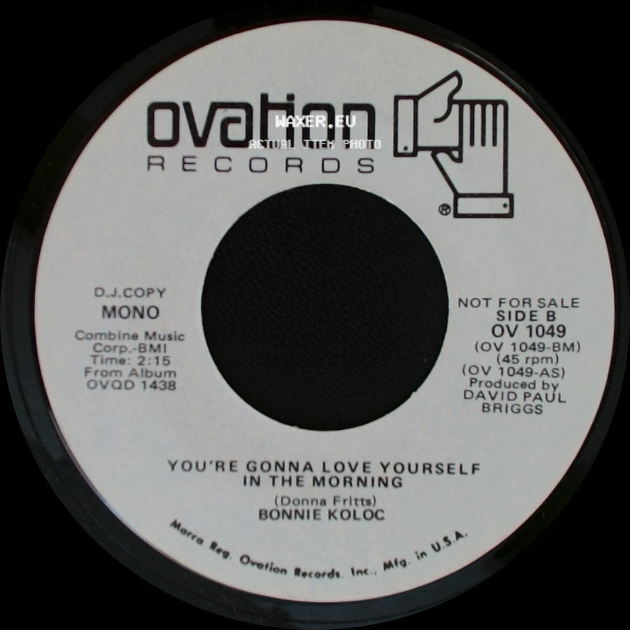 Bonnie Koloc - You're Gonna Love Yourself In The Morning / You're Gonna Love Yourself In The Morning side B