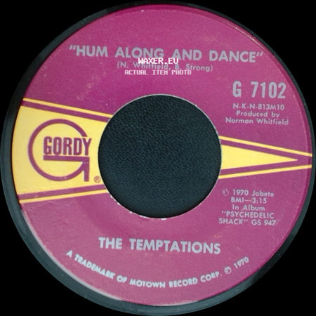 The Temptations - Ungena Za Ulimwengu (Unite The World) / Hum Along And Dance side B