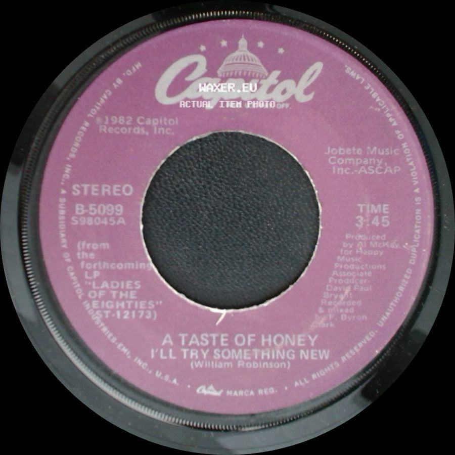 A Taste Of Honey - Good-Bye Baby / I'll Try Something New side B