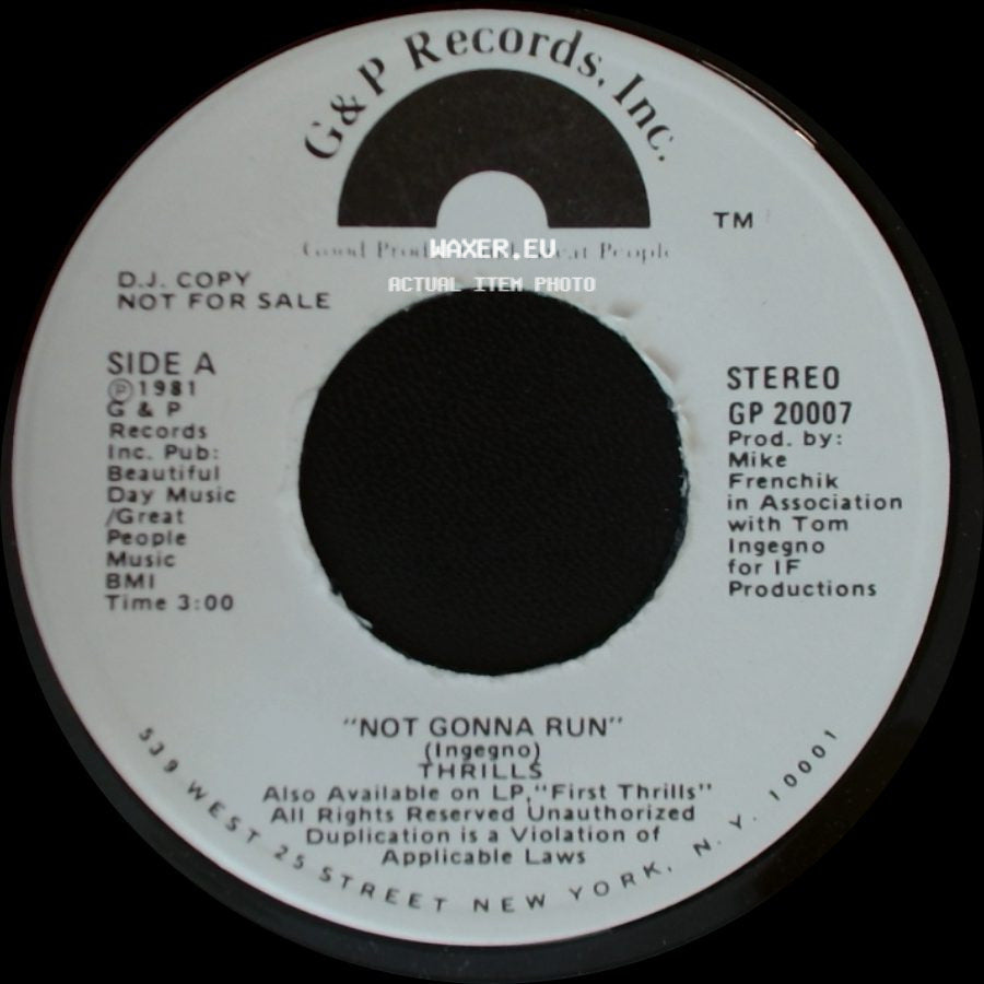 Thrills - Not Gonna Run / Not Gonna Run side A