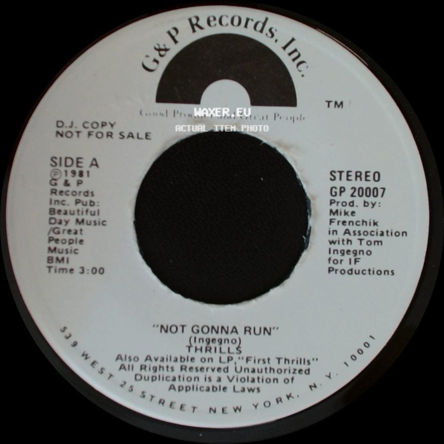 Thrills - Not Gonna Run / Not Gonna Run side A
