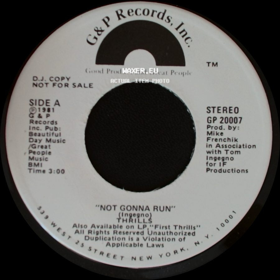Thrills - Not Gonna Run / Not Gonna Run side B