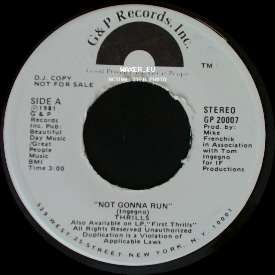 Thrills - Not Gonna Run / Not Gonna Run side A