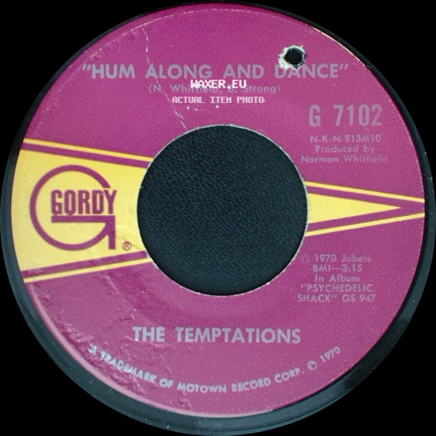 The Temptations - Ungena Za Ulimwengu (Unite The World) / Hum Along And Dance side B