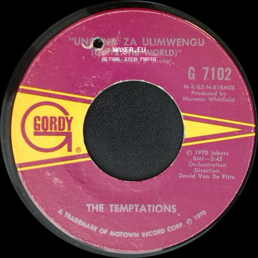 The Temptations - Hum Along And Dance / 'ungena Za Ulimwengu (Unite The World)' side B