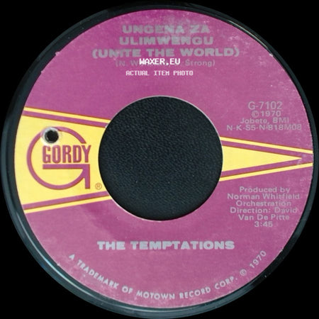 The Temptations - Hum Along And Dance / Ungena Za Ulimwengu (Unite The World) side B