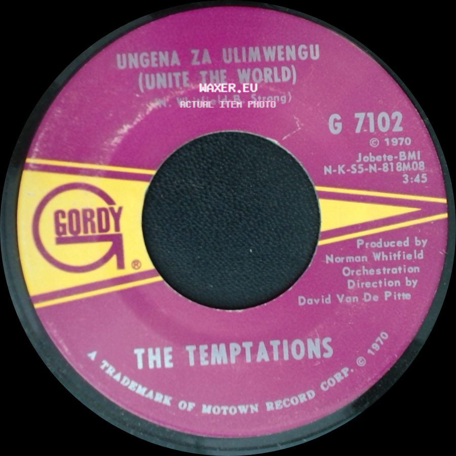 The Temptations - Hum Along And Dance / Ungena Za Ulimwengu (Unite The World) side B