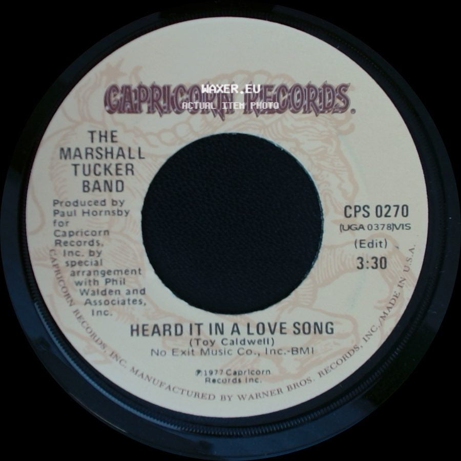 The Marshall Tucker Band - Life In A Song / Heard It In A Love Song side B