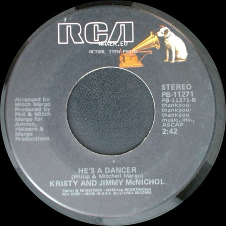 Kristy And Jimmy Mcnichol - He's A Dancer / He's So Fine side A