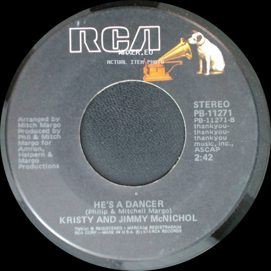 Kristy And Jimmy Mcnichol - He's A Dancer / He's So Fine side A