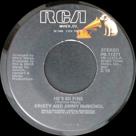 Kristy And Jimmy Mcnichol - He's A Dancer / He's So Fine side B