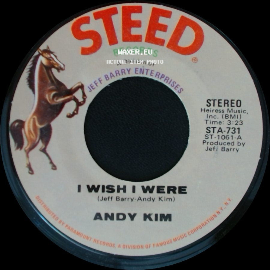 Andy Kim - Walkin' My La De Da / I Wish I Were side B