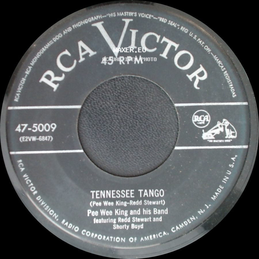 Pee Wee King And His Band Featuring Redd Stewart / Pee Wee King And His Band Featuring Redd Stewart And Shorty Boyd - The Crazy Waltz / Tennessee Tango side B