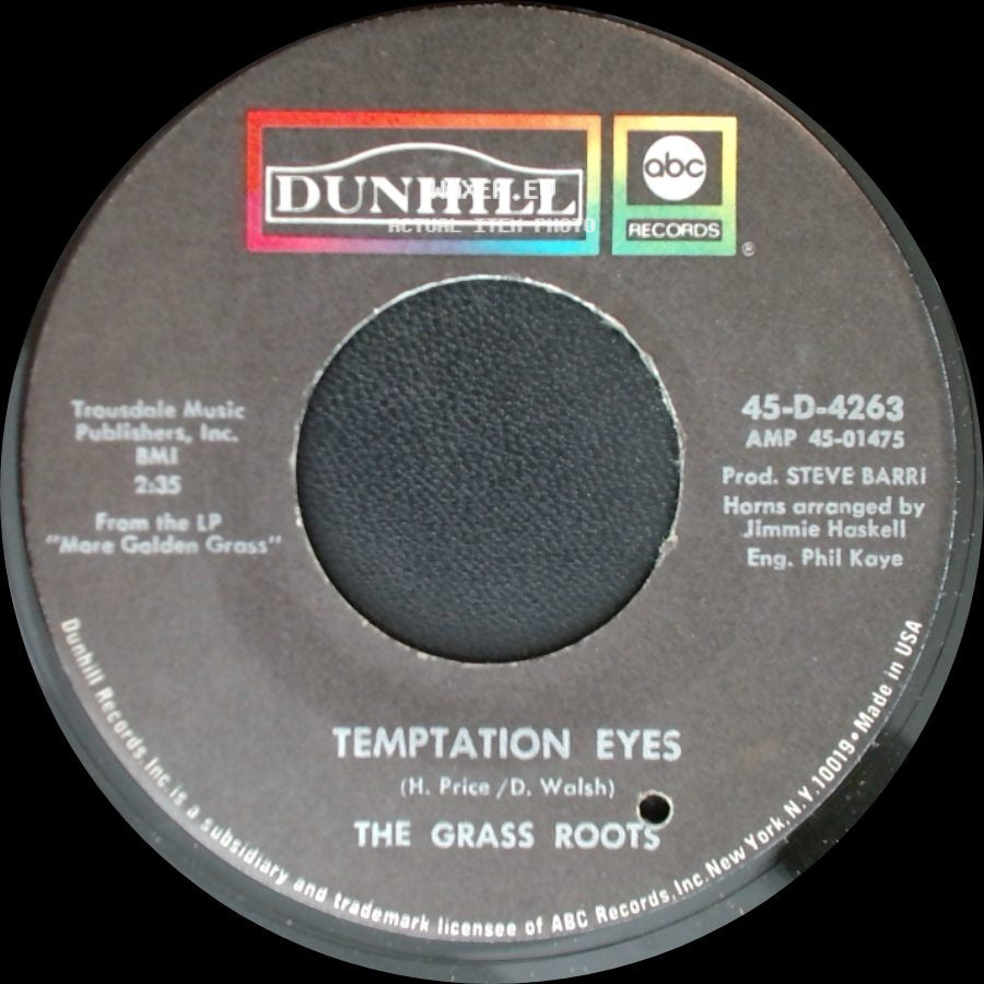 The Grass Roots - Temptation Eyes / Keepin' Me Down side A