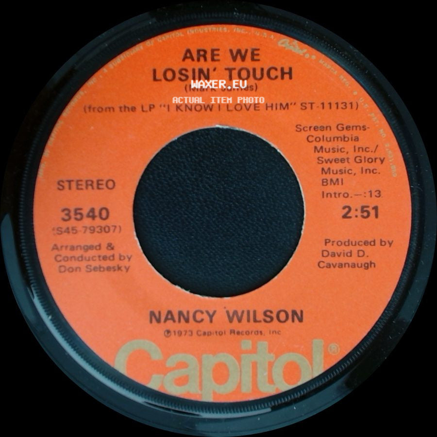 Nancy Wilson - We Can Make It Baby / Are We Losin' Touch side B