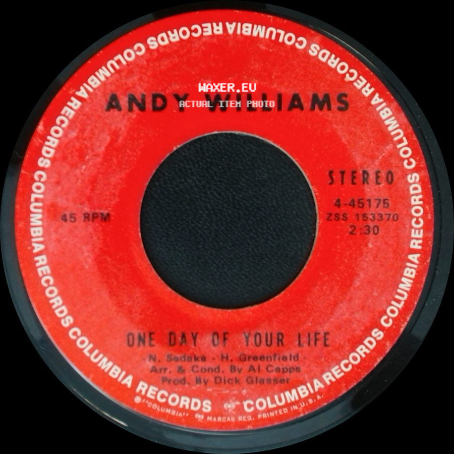Andy Williams - Long Time Blues / One Day Of Your Life side B