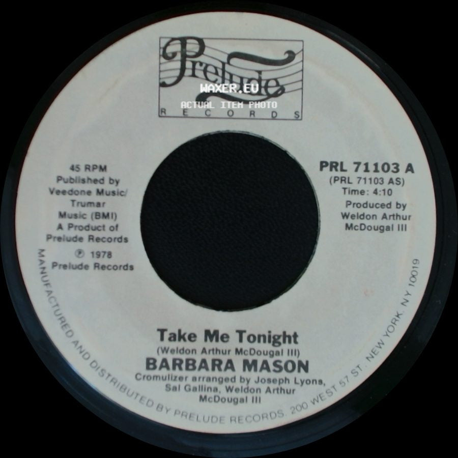 Barbara Mason - I Am Your Woman, She Is Your Wife / Take Me Tonight side B