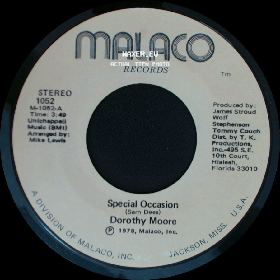 Dorothy Moore - Special Occasion / Girl Overboard side A