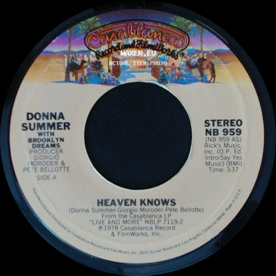 Donna Summer With Brooklyn Dreams / Donna Summer - Heaven Knows / Only One Man side A