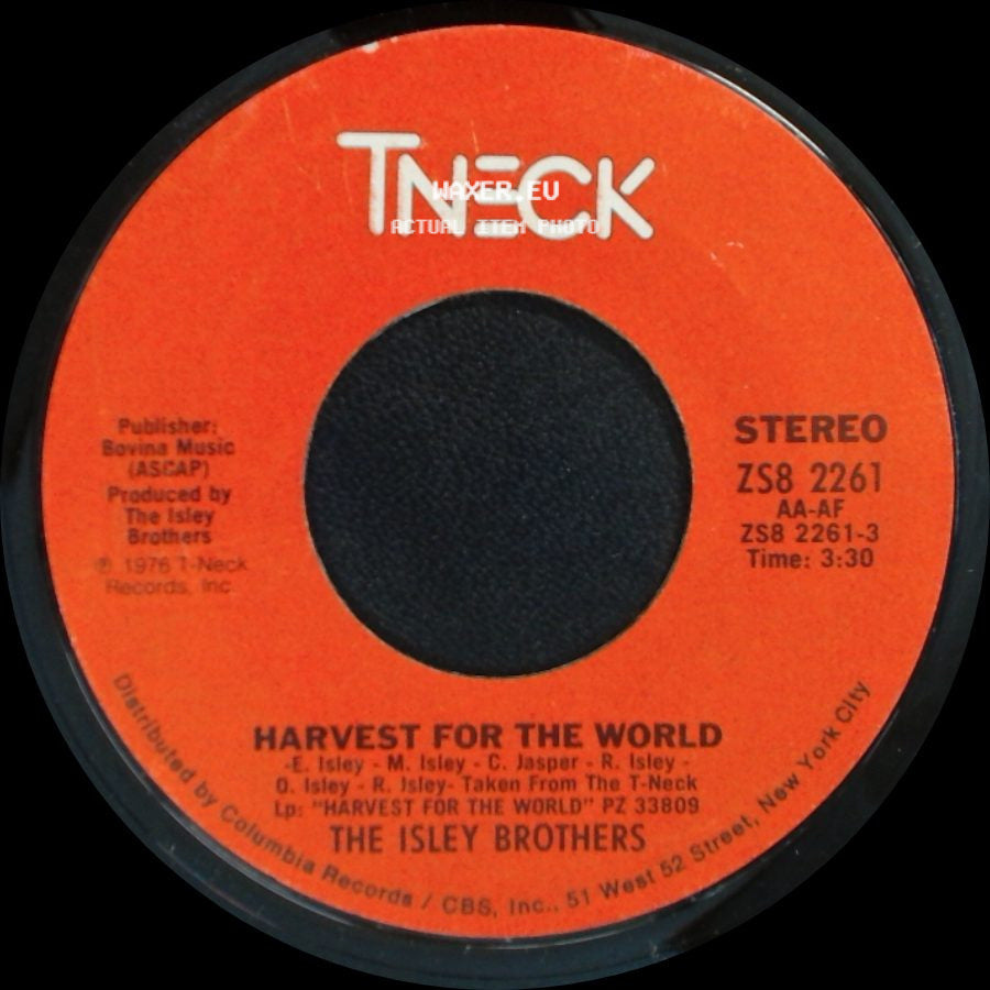 The Isley Brothers - Harvest For The World / Harvest For The World (Instrumental) side A