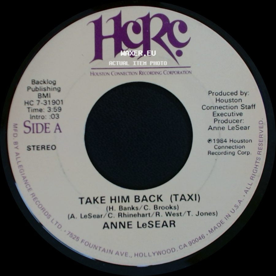 Anne Lesear - Take Him Back (Taxi) / Take Him Back (Taxi) Part Ii side A