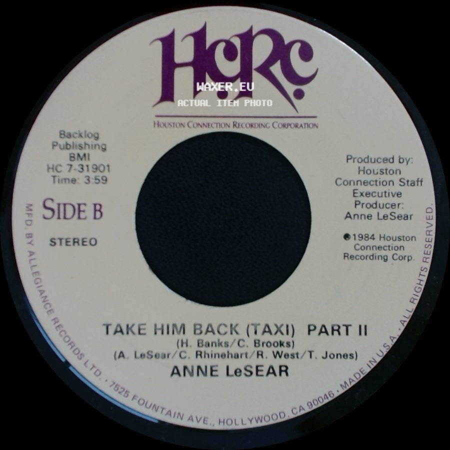 Anne Lesear - Take Him Back (Taxi) / Take Him Back (Taxi) Part Ii side B