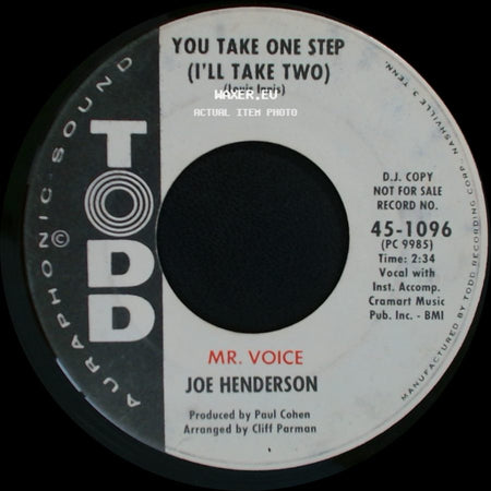 Joe Henderson - Mr. Voice / If We Could Start All Over Again side A