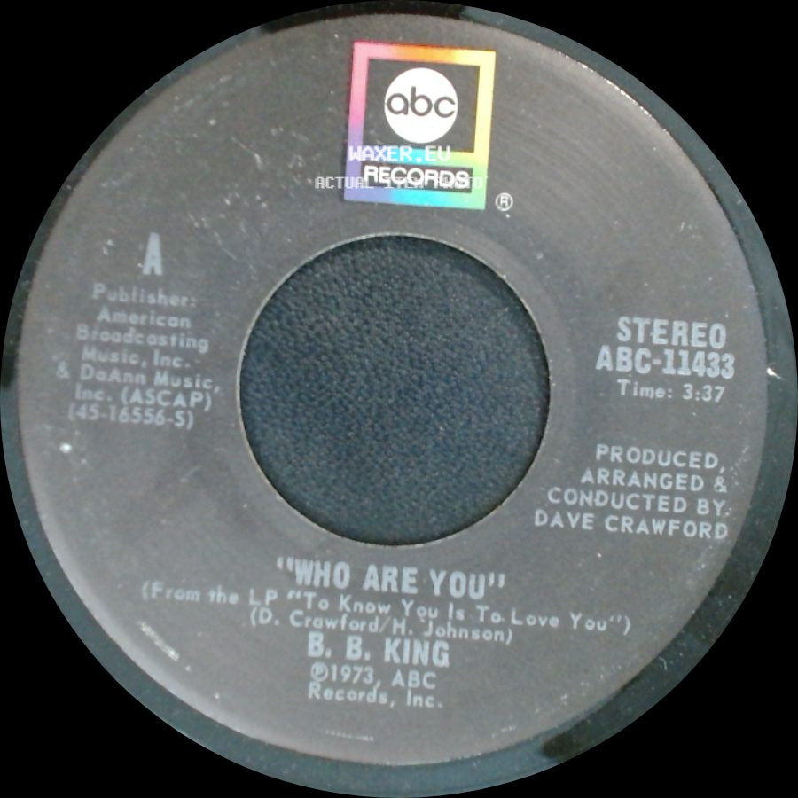 B. B. King - Who Are You / Oh To Me side A