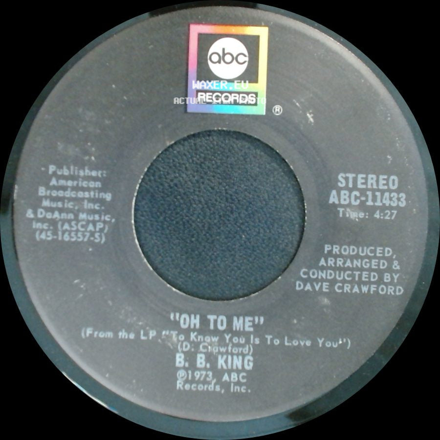 B. B. King - Who Are You / Oh To Me side B