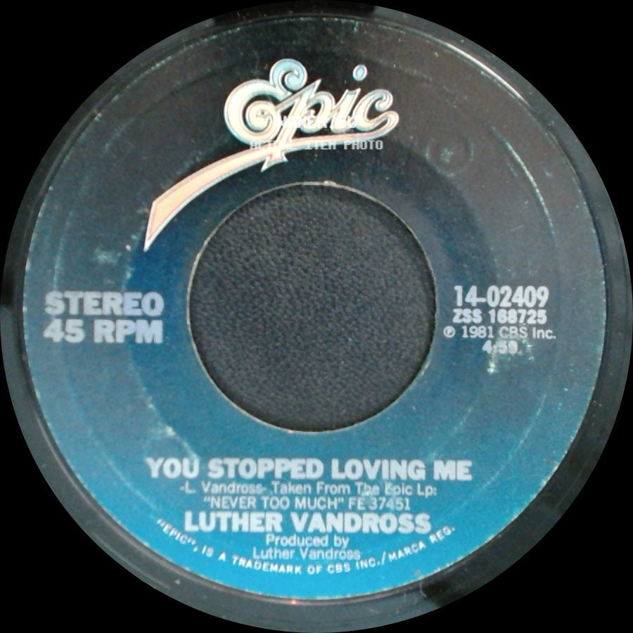 Luther Vandross - You Stopped Loving Me / Never Too Much side A