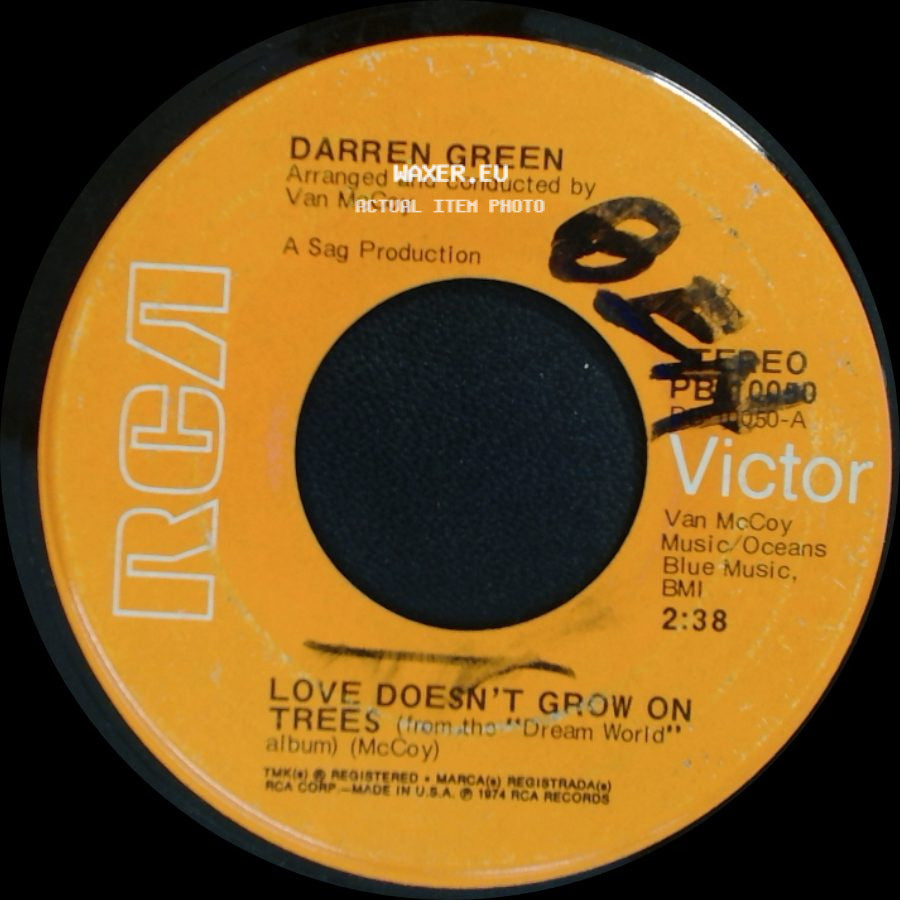 Darren Green - Love Doesn't Grow On Trees / Checkin' On You side A