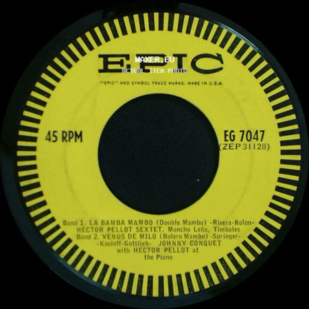 Noro Morales & His Rhythm Sextet / Noro Morales & His Orch. / Hector Pellot Sextet, Johnny Conquet - C Jam Blues / Wimoweh / La Bamba Mambo / Venus De Milo side B