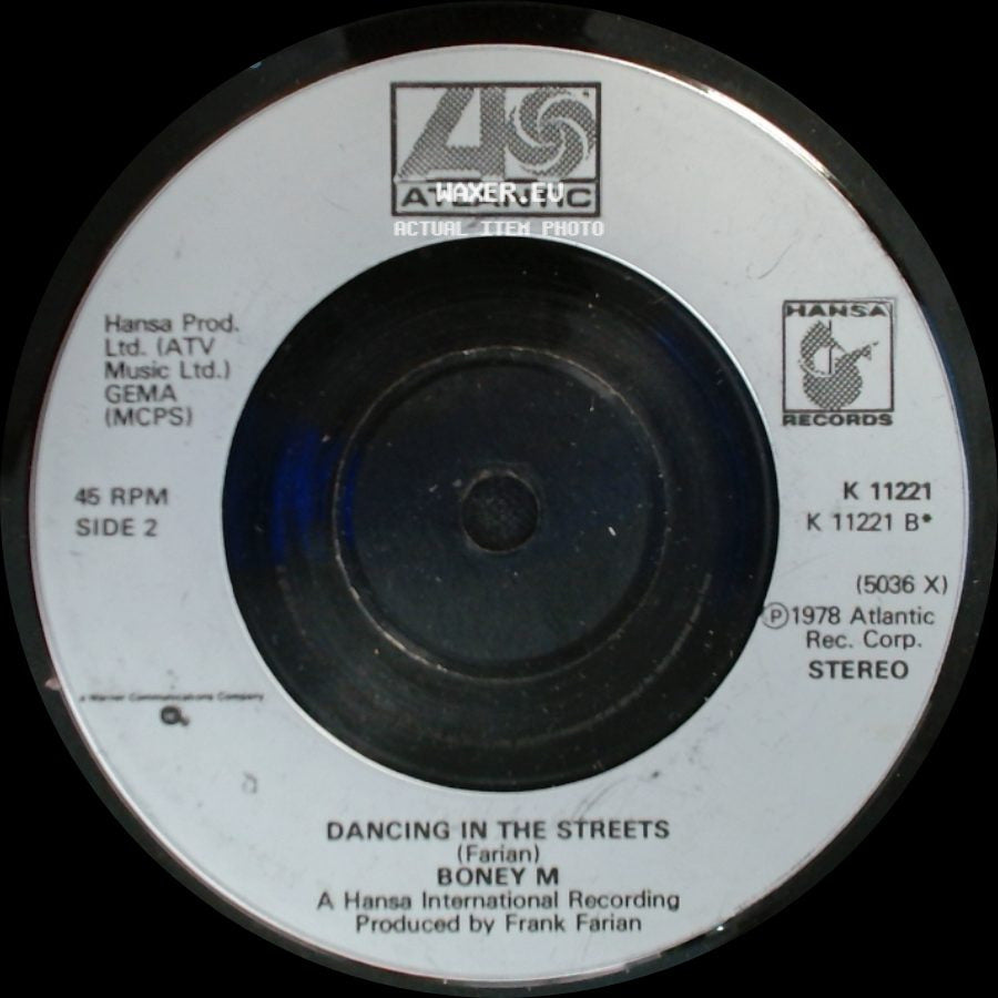 Boney M - Mary's Boy Child/Oh My Lord / Dancing In The Streets side B