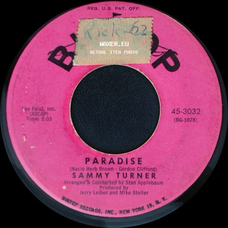 Sammy Turner - Paradise / I'd Be A Fool Again side A
