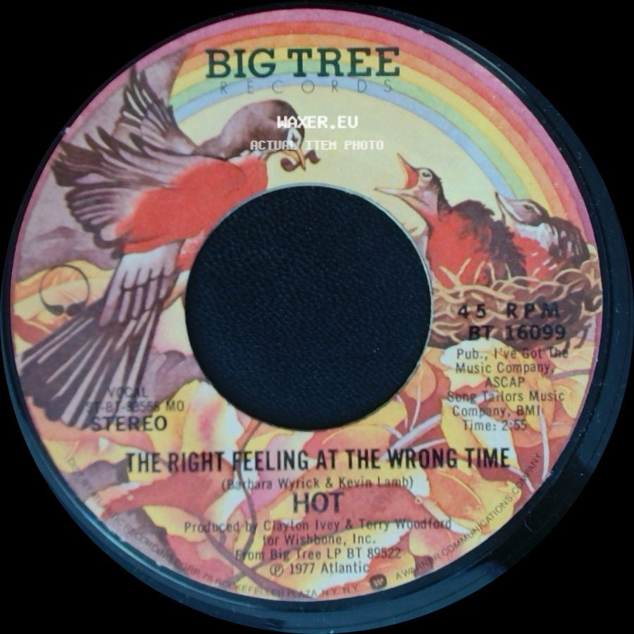 Hot - The Right Feeling At The Wrong Time / Why Don't You Believe In Your Man side A