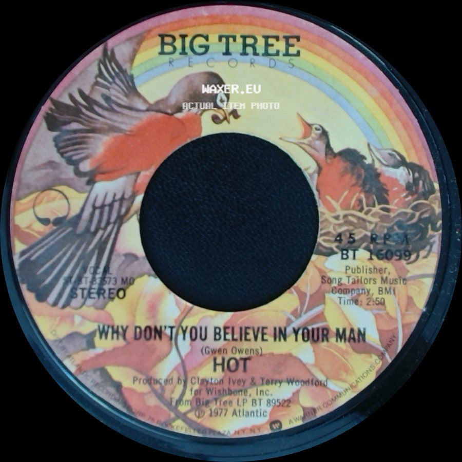 Hot - The Right Feeling At The Wrong Time / Why Don't You Believe In Your Man side B