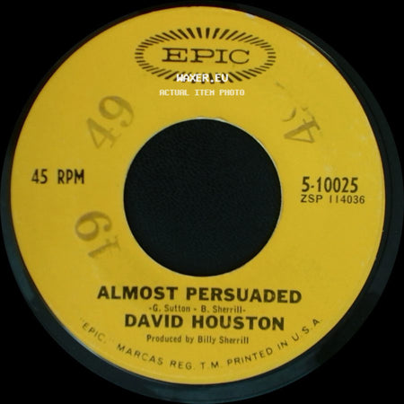 David Houston - Almost Persuaded / We Got Love side A