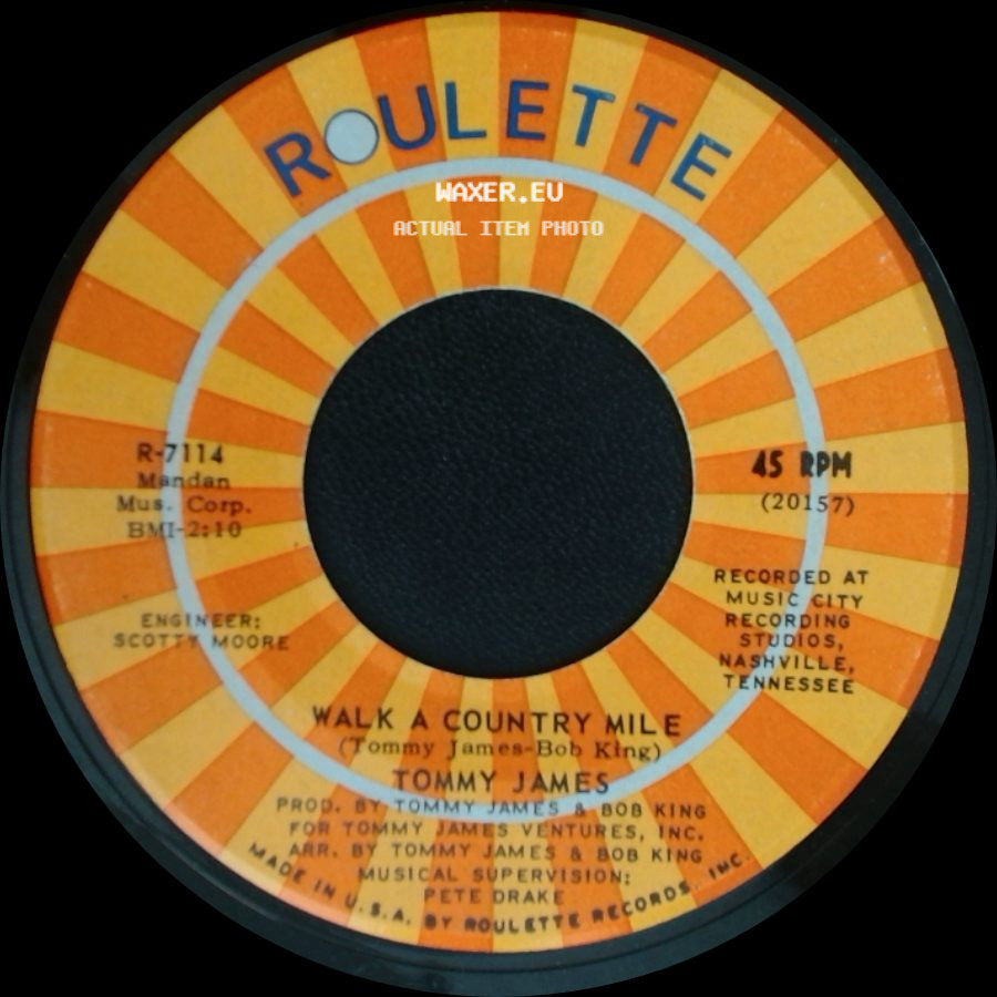 Tommy James - Nothing To Hide / Walk A Country Mile side B