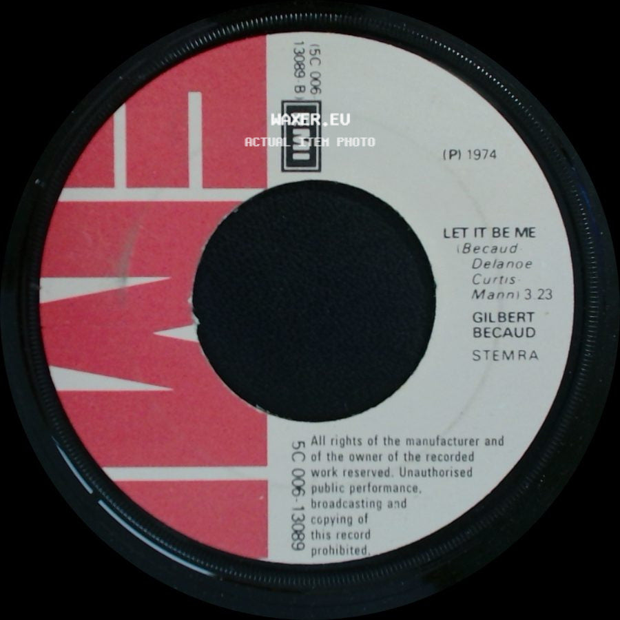 Gilbert Becaud - Let It Be Me / A Little Love And Understanding side A